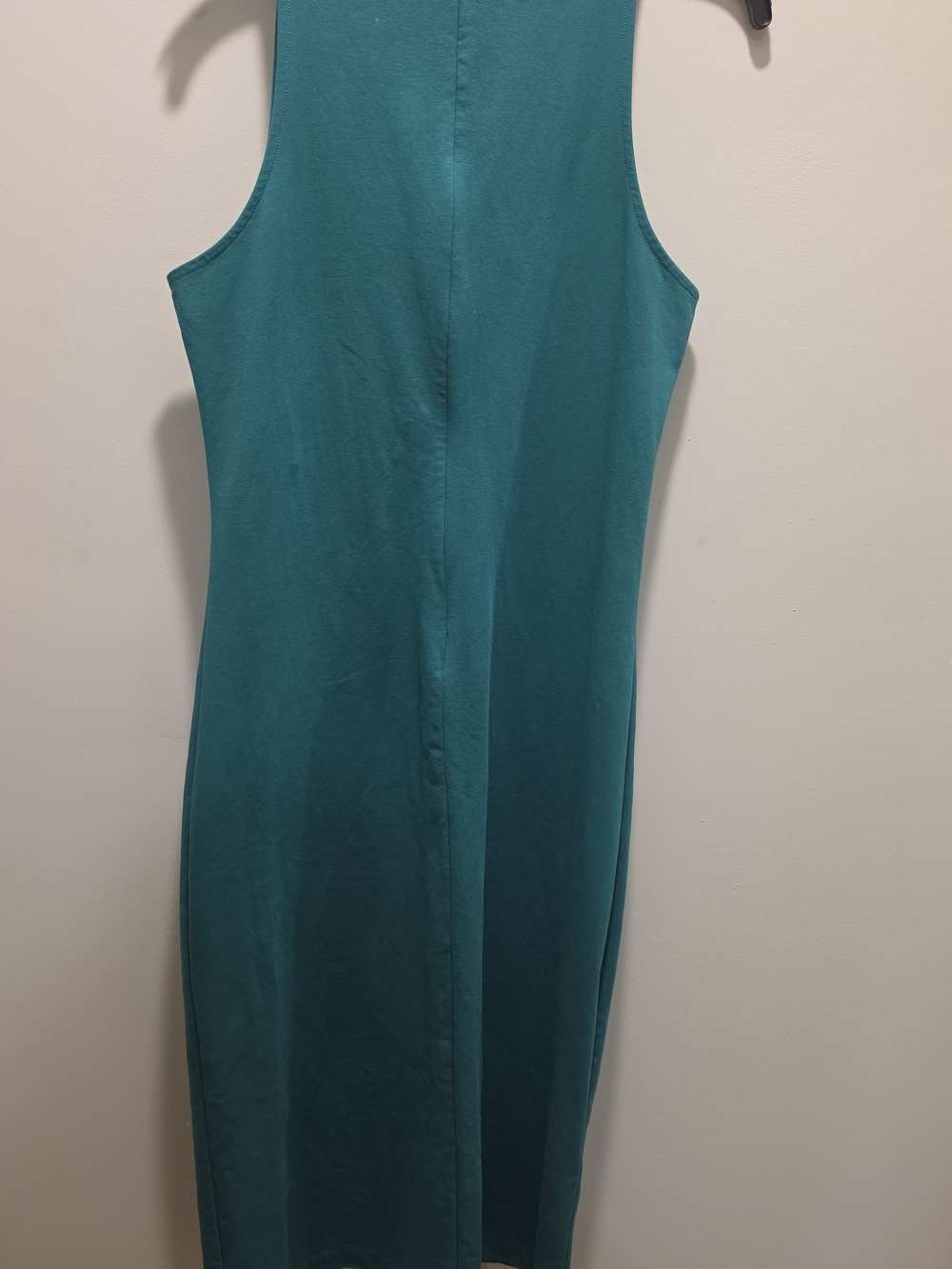 Boden Teal Sleeveless Midi Dress with Ruched Back - Picture 3 of 4
